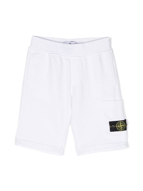 Shorts sportivo bianco STONE ISLAND KIDS | 781661840V0001